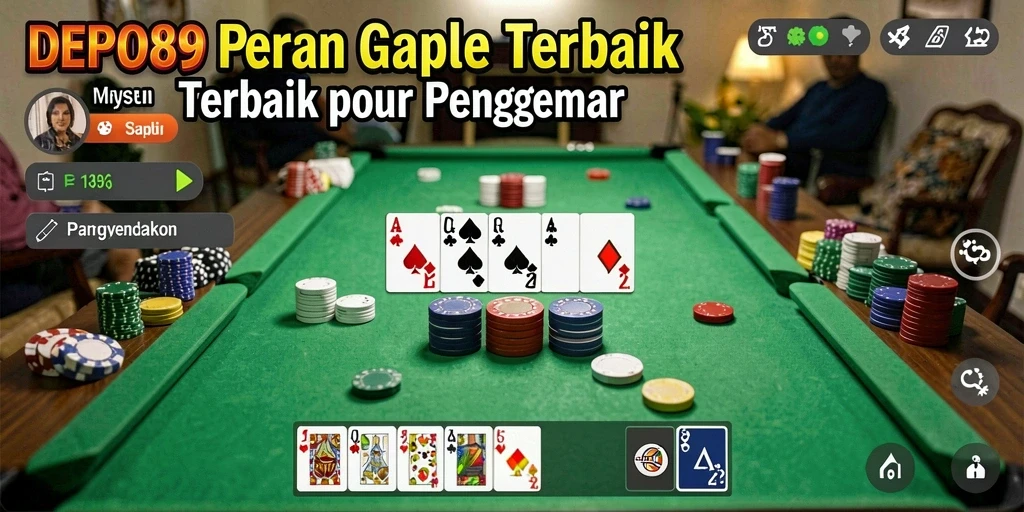 Screenshot DEPO89 menampilkan gameplay seru dan interaktif Gaple.