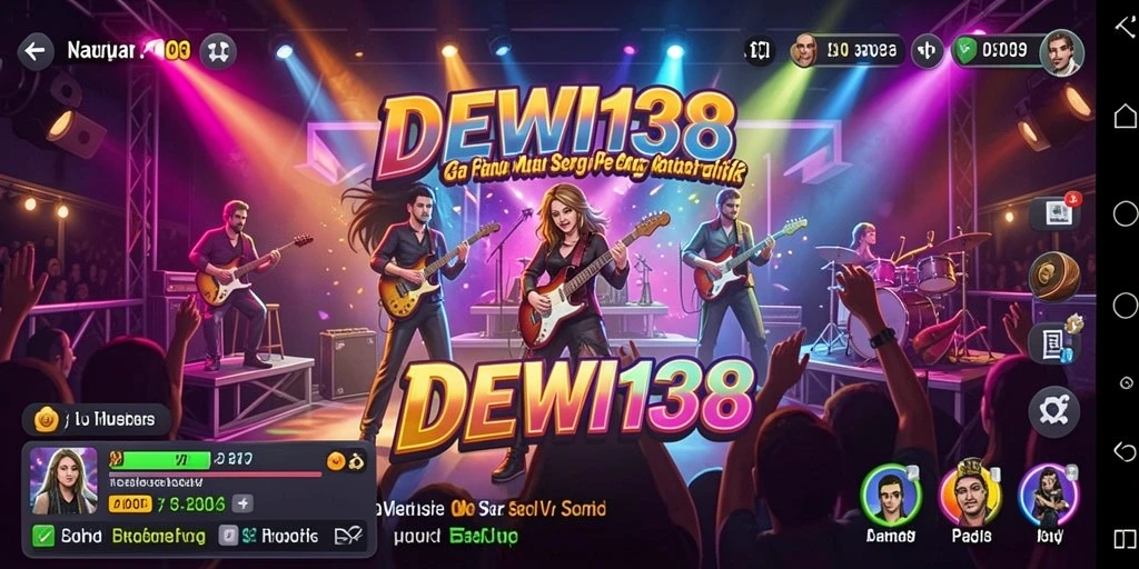 Tampilan gameplay menarik dari DEWI138 yang memfokuskan pada musik.