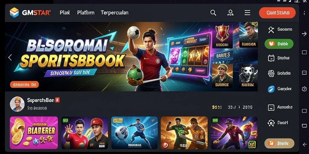 Tampilan utama GMSTAR dengan taruhan olahraga yang menarik.