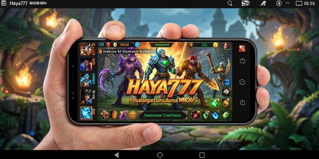 Screenshot HAYA777 menampilkan aksi pertempuran seru dalam MMORPG.