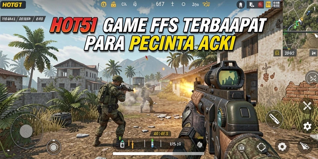 Screenshot gameplay HOT51 yang menampilkan aksi seru dalam mode FPS.