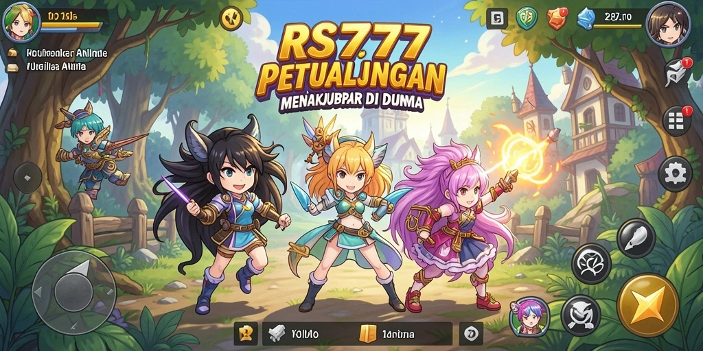 Tampilan gameplay yang menarik dalam <strong>RS777</strong> dengan karakter anime yang beragam.