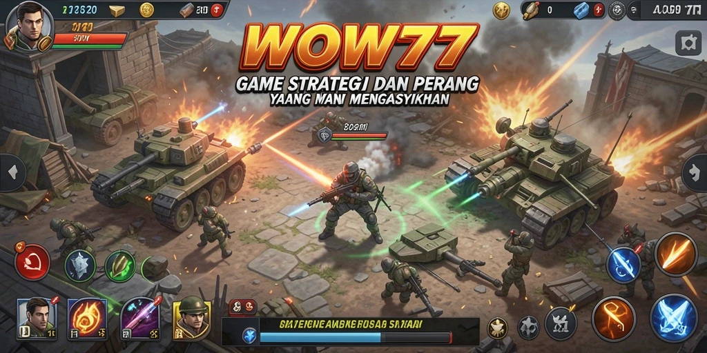 Tampilan gameplay WOW77 dengan aksi strategi yang mendebarkan.